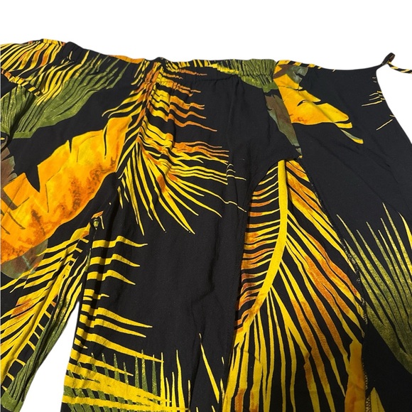 Tropical Leaf Print Wide-Leg Pants - Picture 8 of 13